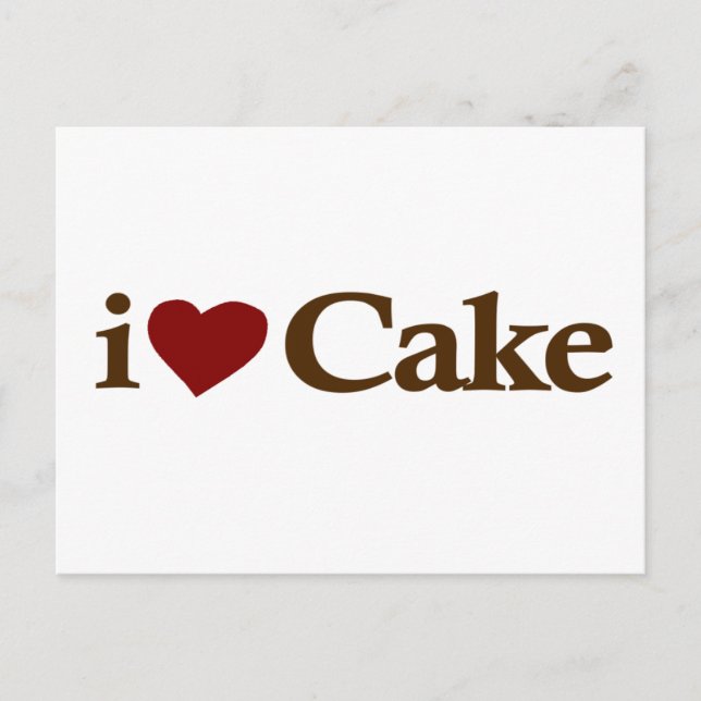 I Liebe Cake Postkarte (Vorderseite)