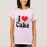 I Liebe Cake T-Shirt<br><div class="desc">Ich Liebe Cake Great I Liebe Kuchen Produkt mit einem großen Herz gefüllt mit roten Streifen. Dieses und viele weitere Cake Geschenke, mit anderen Kuchen-Produkte für Kuchenliebhaber in unserem Shop erhältlich.</div>