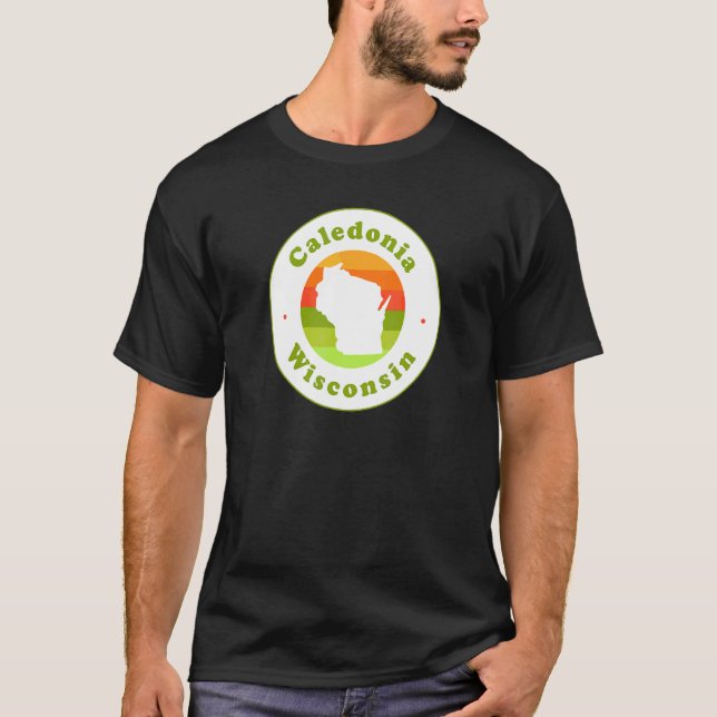 I Liebe Caledonia Wisconsin Wi Vacation Souvenir T-Shirt (Vorderseite)