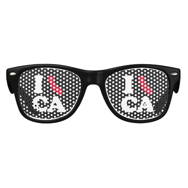 I LIEBE CALIFORNIA - CLASSIC - Kartendesign -.pnng Partybrille (Vorderseite)