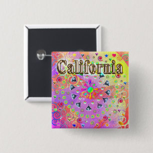 I LIEBE California Lucky Golden Button