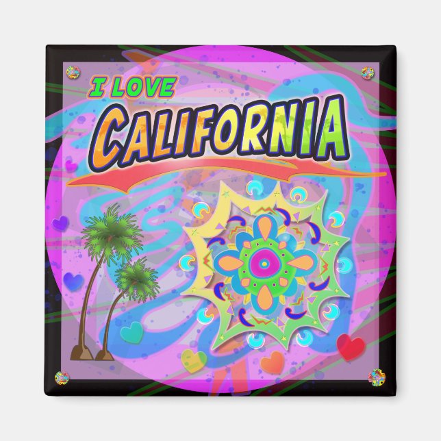 I LIEBE California True Progress Magnet (Vorne)