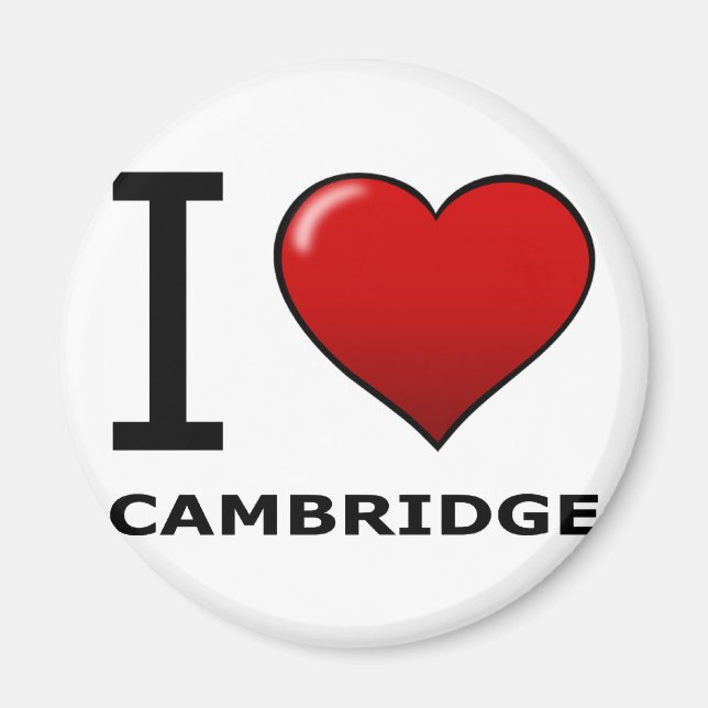 I LIEBE CAMBRIDGE, MA - MASSACHUSETTS MAGNET (Vorne)