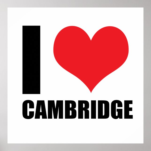I Liebe Cambridge Poster (Vorne)