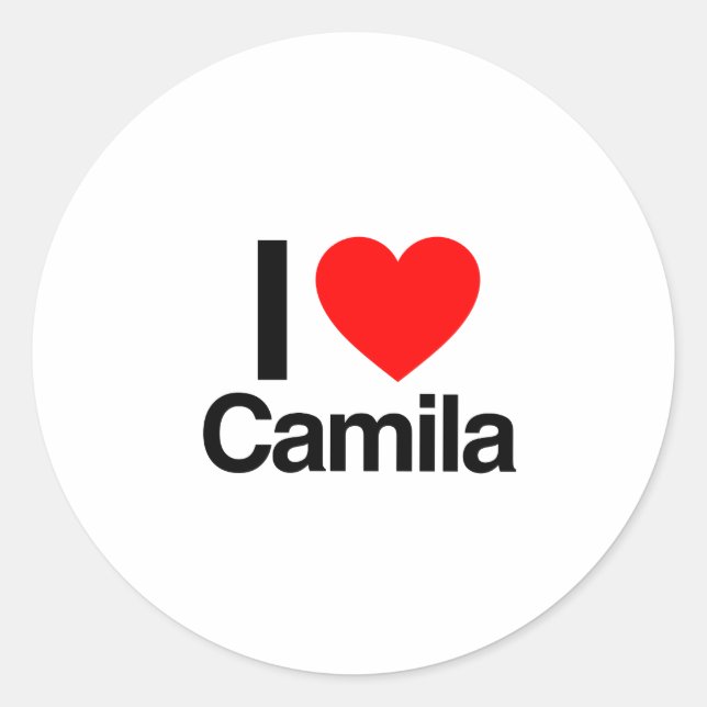 i Liebe camila Runder Aufkleber (Vorderseite)