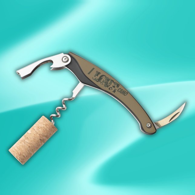 I Liebe Camouflage Green Brown | Kellnermesser (Von Creator hochgeladen)