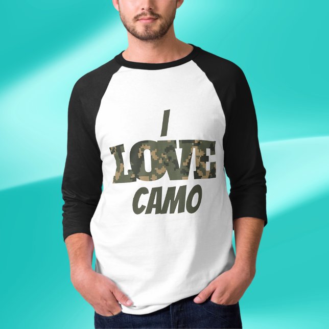 I Liebe Camouflage Green Brown | T-Shirt (Von Creator hochgeladen)