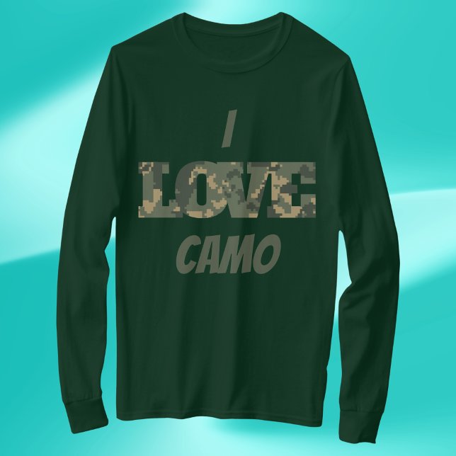 I Liebe Camouflage Green Brown | T-Shirt (Von Creator hochgeladen)