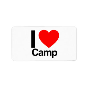 i Liebe Camp Adressaufkleber