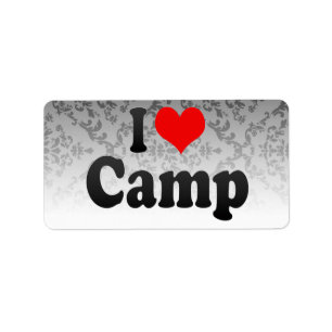 I Liebe Camp Adressaufkleber