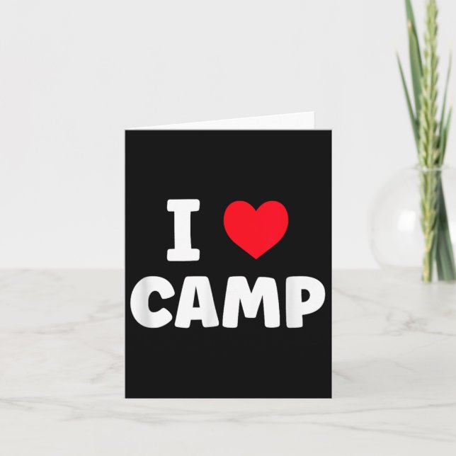 I Liebe Camp Summer Camp Glamping Karte (Vorderseite)