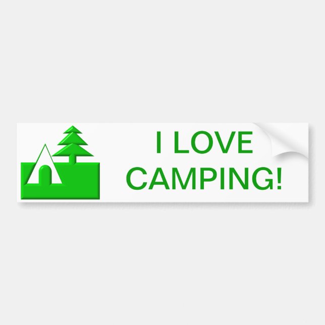I LIEBE CAMPING AUTOAUFKLEBER (Vorne)