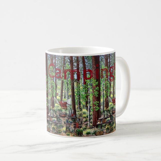 I Liebe Camping Cup Kaffeetasse (VorderseiteRechts)