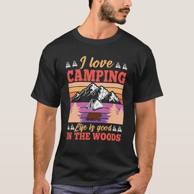 I Liebe Camping Funny Camping Außencamper T-Shirt (Vorderseite)