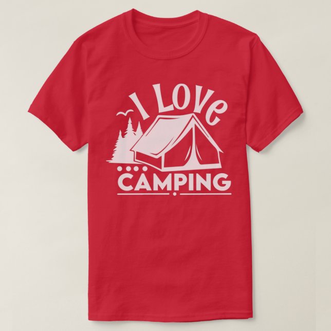 I Liebe Camping Funny Camping T-Shirt (Design vorne)
