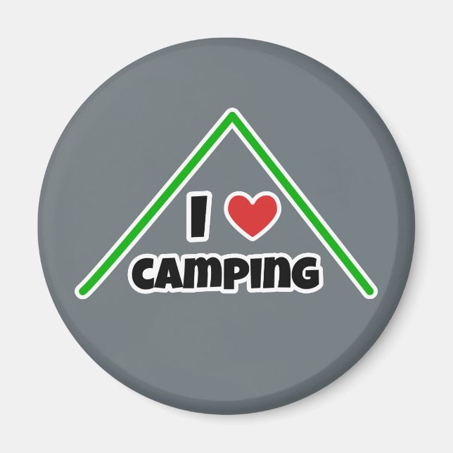 I LIEBE CAMPING MAGNET (Vorne)
