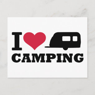 I Liebe Camping Postkarte
