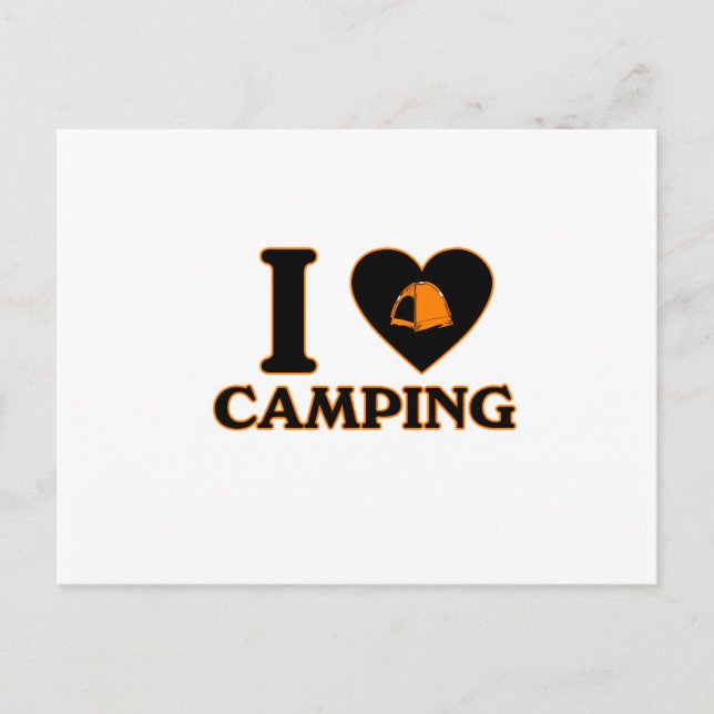I Liebe Camping Postkarte (Vorderseite)