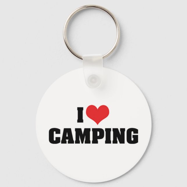 I LIEBE CAMPING SCHLÜSSELANHÄNGER (Vorderseite)