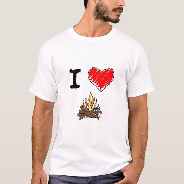 I Liebe-Camping T-Shirt (Vorderseite)