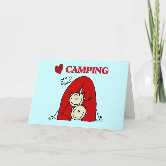 I Liebe-Campings-T-Shirts und Geschenke Karte (Vorderseite)