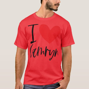 I Liebe Camryn Name Personalisiert Girl Frau Beste T-Shirt