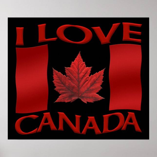 I Liebe Canada Poster Canada Souvenir Poster Print (Vorne)