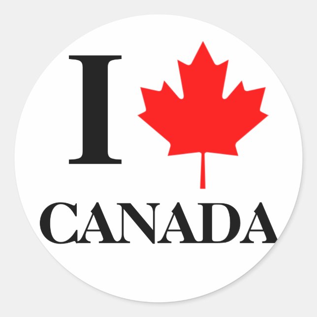 I Liebe Canada Stickers (Vorderseite)