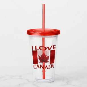 I Liebe Canada Tumbler Personalisiert Canada Gesch Acryltrinkbecher