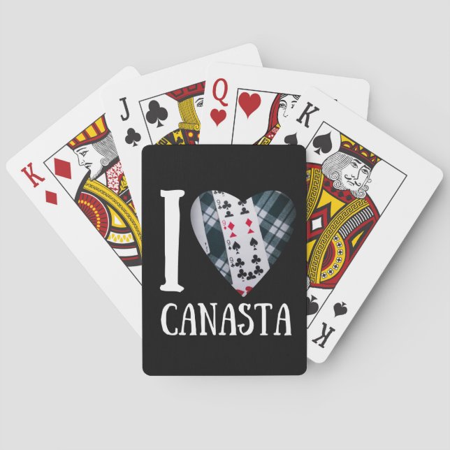 I Liebe Canasta | Funny canasta Spielkarten (Rückseite)