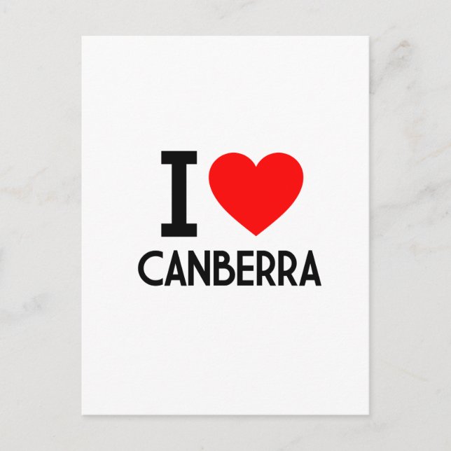 I Liebe Canberra Postkarte (Vorderseite)