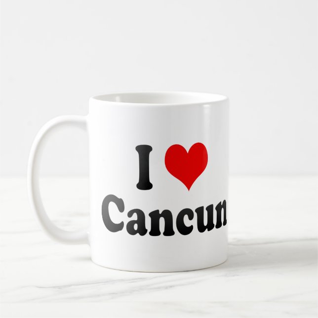 I Liebe Cancun, Mexiko Kaffeetasse (Links)