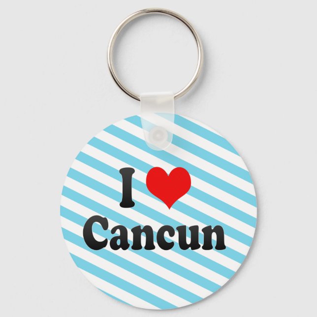 I Liebe Cancun, Mexiko Schlüsselanhänger (Vorderseite)
