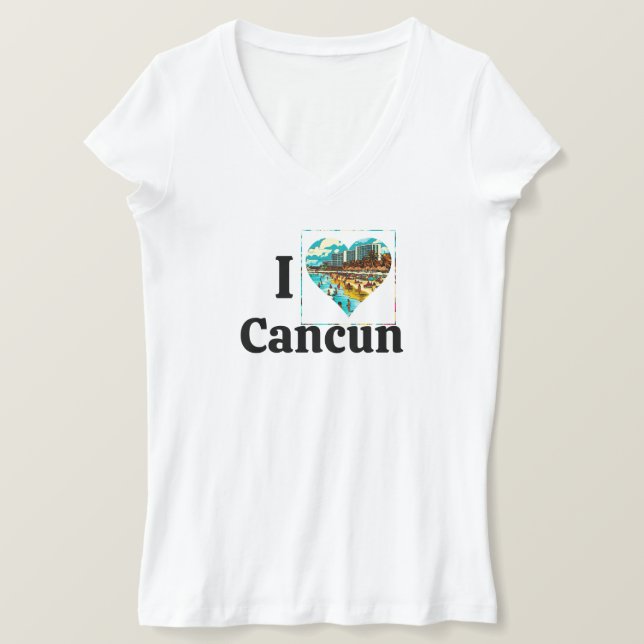 I Liebe Cancun, Mexiko T-Shirt (Design vorne)