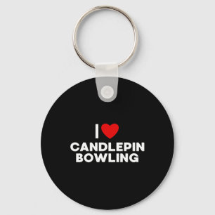 I Liebe Candlepin Bowling T Shirt Schlüsselanhänger