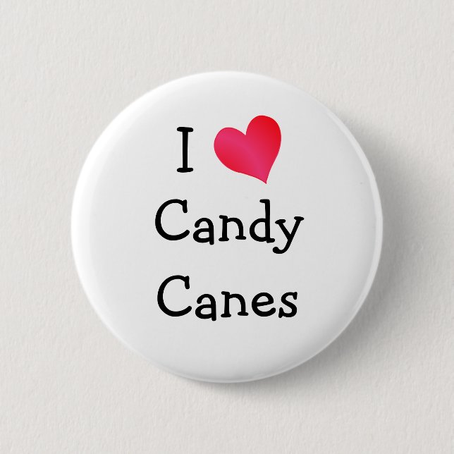 I Liebe Candy Canes Button (Vorderseite)