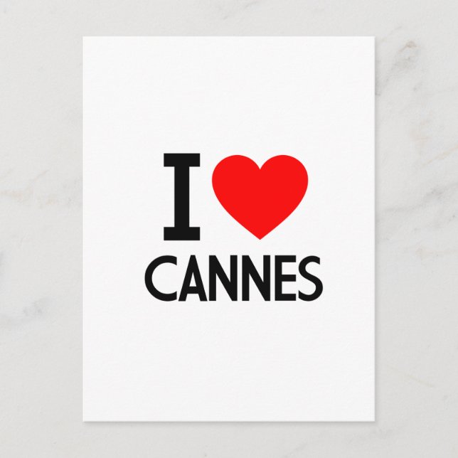 I Liebe Cannes Postkarte (Vorderseite)