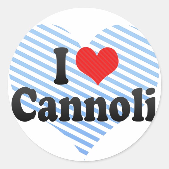 I Liebe Cannoli Runder Aufkleber (Vorderseite)