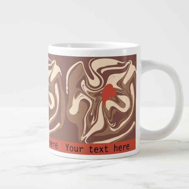 I Liebe Cappuccino-Brauch Jumbo-Tasse (Rechts)