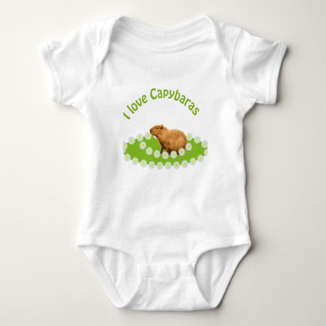 I Liebe Capybaras Baby Strampler (Vorderseite)