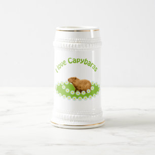 I Liebe Capybaras Bierglas