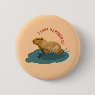 I Liebe Capybaras Button