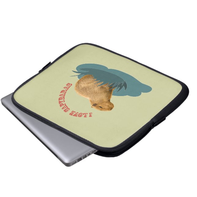 I Liebe Capybaras Electronics Sleeve (Vorne Knopf)