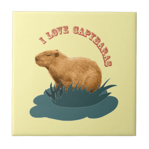 I Liebe Capybaras Fliese