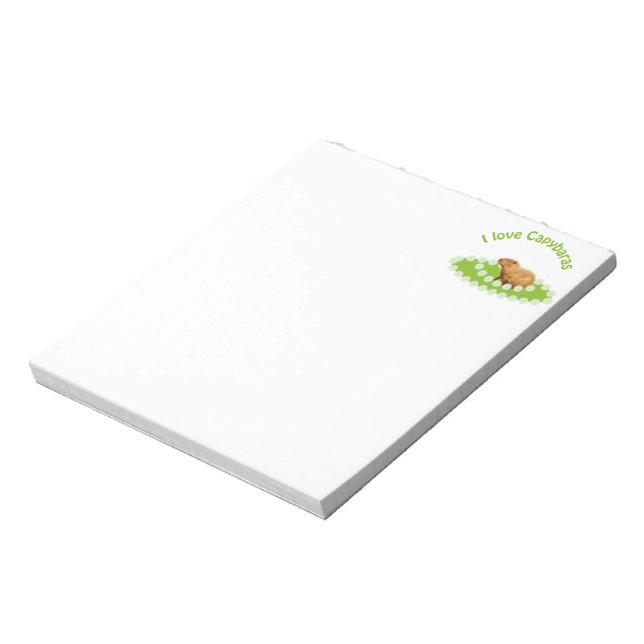 I Liebe Capybaras Memo Notepad Notizblock (Rotiert)
