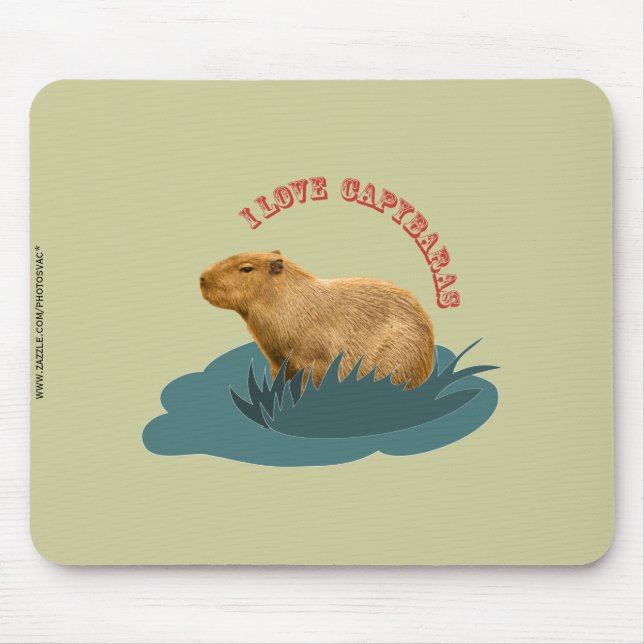 I Liebe Capybaras Mousepad (Vorne)