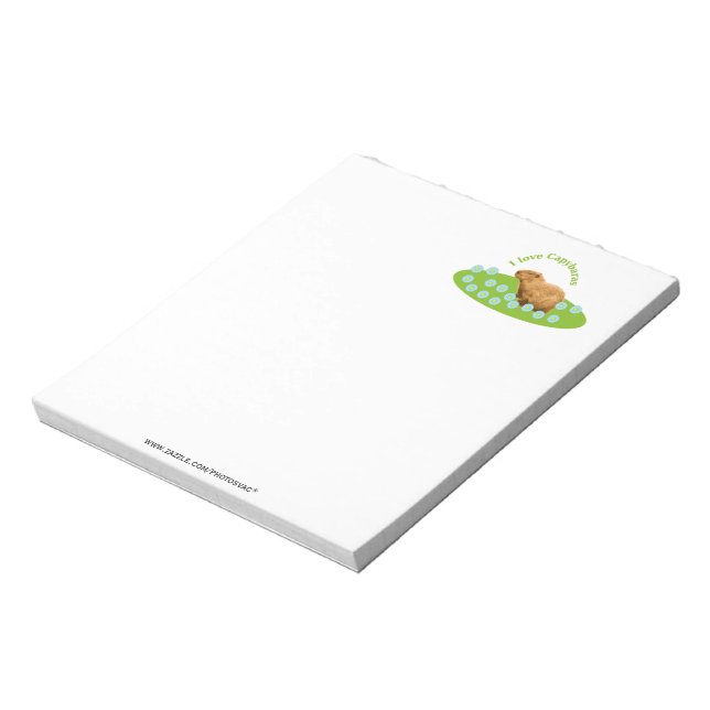 I Liebe Capybaras Notepad Notizblock (Rotiert)
