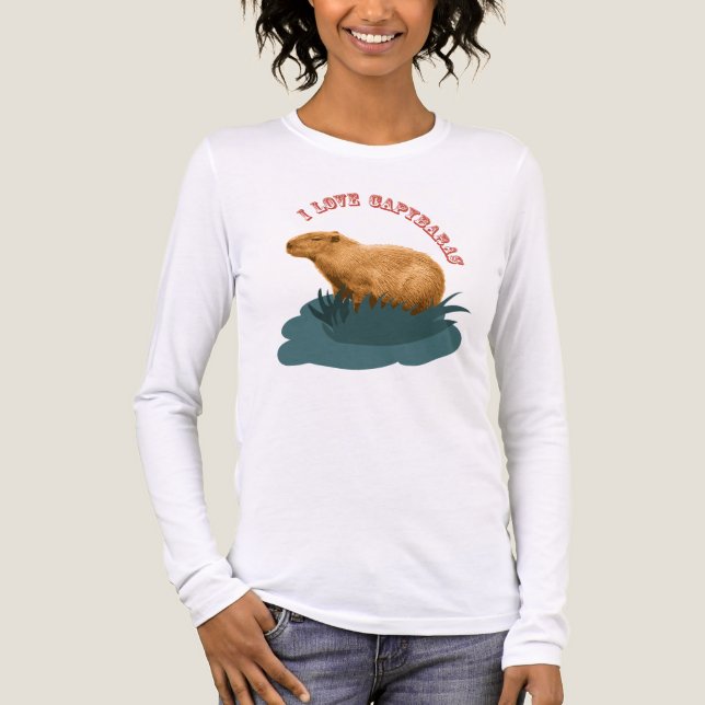 I Liebe Capybaras Tri-Blend Shirt (Vorderseite)