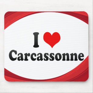 I Liebe Carcassonne, Frankreich Mousepad