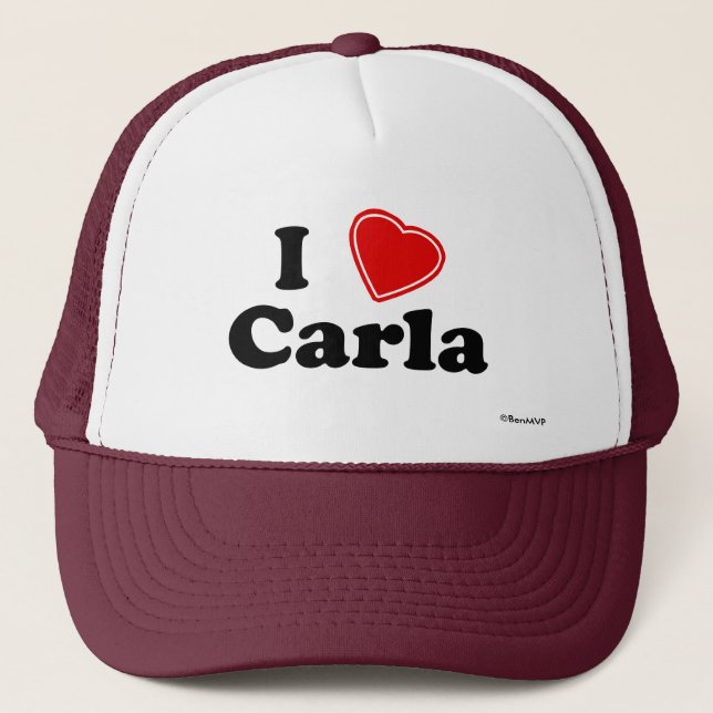I Liebe Carla Truckerkappe (Vorderseite)